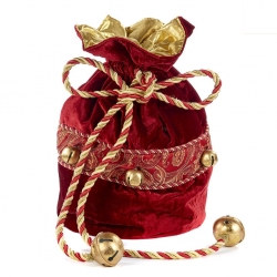 Santa's big bag, burg/gld, 61 cm